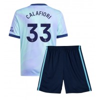 Arsenal Riccardo Calafiori #33 Fußballbekleidung 3rd trikot Kinder 2024-25 Kurzarm (+ kurze hosen)